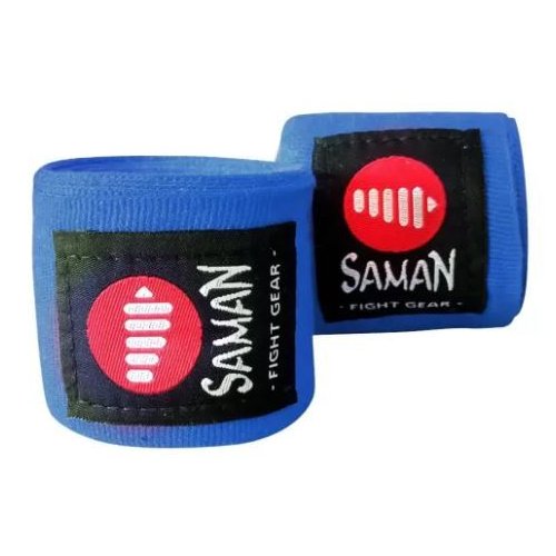 Bandázs, Saman, 350 cm, rugalmas, Kék szín