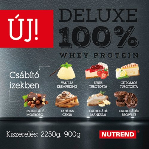 Nutrend, Deluxe 100% Whey Protein, 2250G 7 ízben